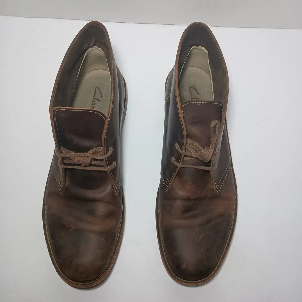 Clarks Bushacre Mens Size 13M Brown Casual Chukka Desert Ankle Boots Shoes 15522